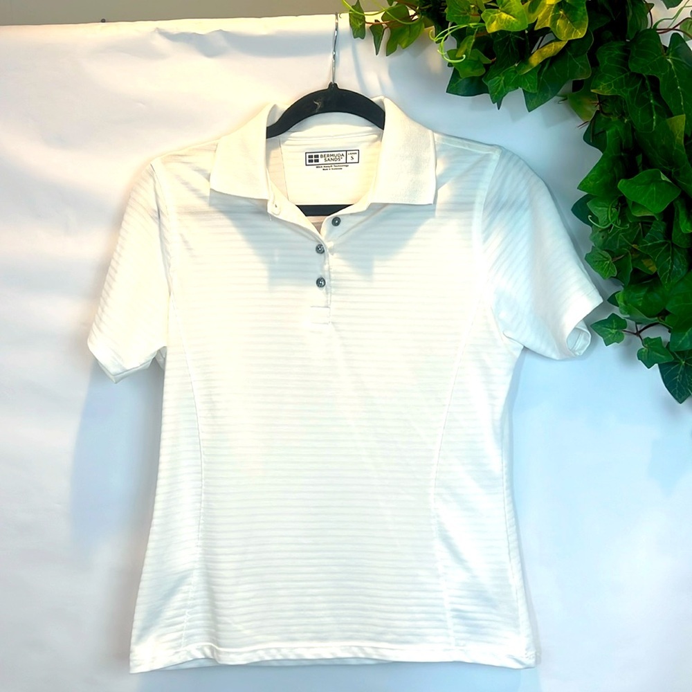 Bermuda Sands White Wicking Polo